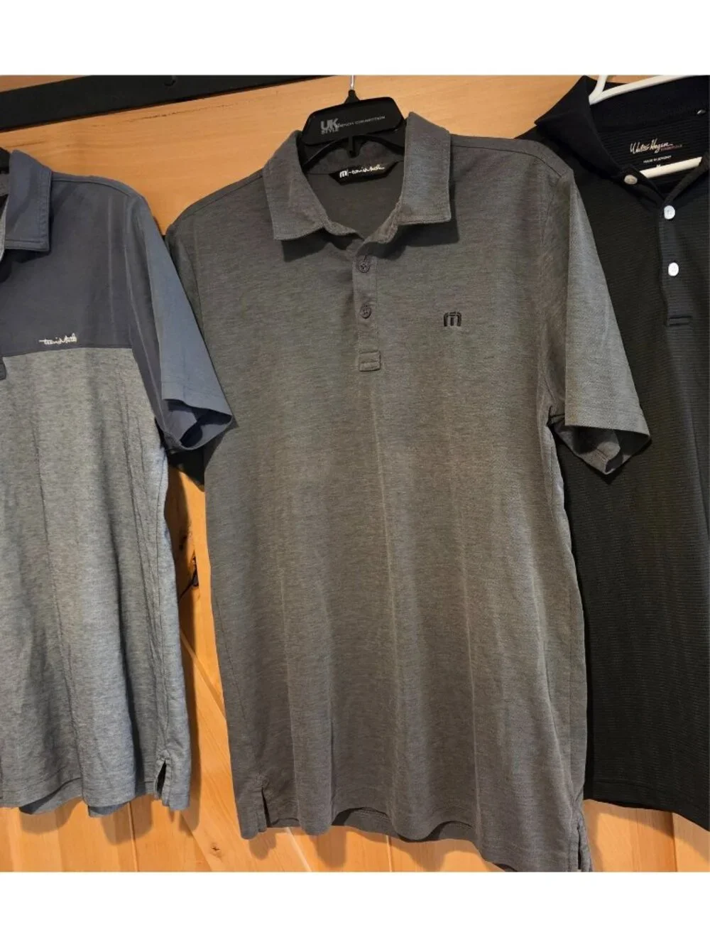 Lot of 4 Mens Size M Gray Black Golf Polo Short Sleeve Haagan Travis Mathew